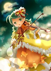 Rating: Safe Score: 0 Tags: 1girl bow_(instrument) dress flower full_moon green_eyes green_hair guitar holding_instrument image instrument kanaria long_sleeves moon music musical_note night playing_instrument ribbon short_hair solo violin User: admin
