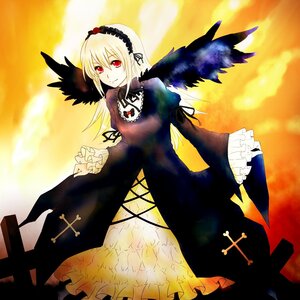 Rating: Safe Score: 0 Tags: 1girl auto_tagged black_wings blonde_hair cross dress frilled_sleeves frills hairband image long_hair long_sleeves looking_at_viewer red_eyes smile solo suigintou wings User: admin