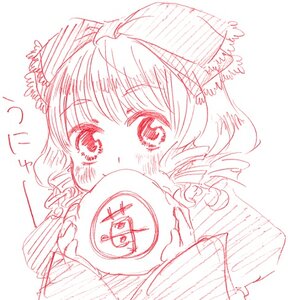 Rating: Safe Score: 0 Tags: 1girl animal_ears bangs blush eyebrows_visible_through_hair hat hinaichigo holding image looking_at_viewer monochrome sketch smile solo User: admin