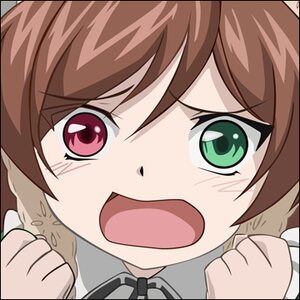 Rating: Safe Score: 0 Tags: 1girl blush brown_hair clenched_hand clenched_hands collared_shirt eyebrows_visible_through_hair face green_eyes hair_between_eyes image long_sleeves looking_at_viewer open_mouth paw_pose ribbon school_uniform shirt solo suiseiseki User: admin