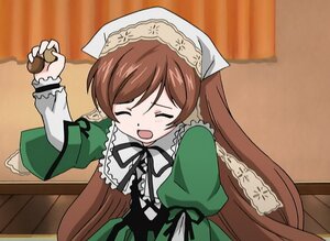 Rating: Safe Score: 0 Tags: 1girl brown_hair closed_eyes dress frills green_dress head_scarf image long_hair long_sleeves open_mouth ribbon solo suiseiseki tears twintails very_long_hair User: admin