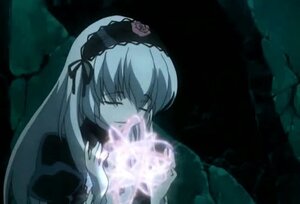 Rating: Safe Score: 0 Tags: 1girl black_dress closed_eyes dress flower frills hairband image long_hair long_sleeves rose silver_hair solo suigintou upper_body wings User: admin