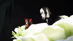 Rating: Safe Score: 0 Tags: 2girls black_dress black_wings blonde_hair dress flower hairband image long_hair long_sleeves multiple_girls pair ribbon shinku silver_hair suigintou wings User: admin