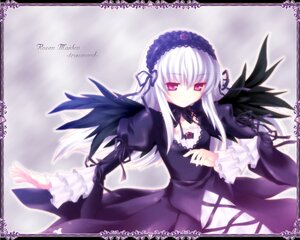 Rating: Safe Score: 0 Tags: 1girl bangs black_ribbon black_wings detached_collar dress flower frilled_sleeves frills hairband image juliet_sleeves lolita_hairband long_hair long_sleeves looking_at_viewer puffy_sleeves ribbon simple_background solo suigintou white_background wings User: admin