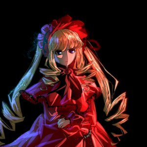 Rating: Safe Score: 0 Tags: 1girl blonde_hair blue_eyes bow bowtie capelet cowboy_shot dress drill_hair flower frills image long_hair long_sleeves looking_at_viewer red_dress ringlets rose shinku solo twin_drills User: admin