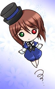 Rating: Safe Score: 0 Tags: 1girl brown_hair chibi dress full_body green_eyes hat heterochromia image long_sleeves looking_at_viewer red_eyes short_hair solo souseiseki standing top_hat User: admin