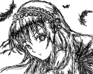 Rating: Safe Score: 0 Tags: 1girl bug butterfly closed_mouth face greyscale image insect looking_at_viewer monochrome portrait solo suigintou white_background User: admin