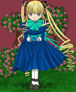 Rating: Safe Score: 0 Tags: 1girl blonde_hair blue_eyes capelet dress expressionless flower full_body hair_ribbon image long_hair long_sleeves looking_at_viewer orange_flower pantyhose pink_flower pink_rose red_flower red_rose ribbon rose shinku solo thorns twintails white_legwear yellow_rose User: admin
