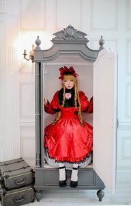 Rating: Safe Score: 0 Tags: 1girl black_footwear blonde_hair bow dress long_hair looking_at_viewer red_dress shinku shoes solo standing white_legwear User: admin