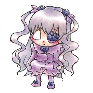 Rating: Safe Score: 0 Tags: 1girl barasuishou chibi full_body image long_hair long_sleeves purple_dress purple_legwear solo standing striped very_long_hair User: admin