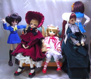 Rating: Safe Score: 0 Tags: 4girls 5girls blonde_hair blue_dress bow doll dress hat long_sleeves mary_janes multiple_dolls multiple_girls red_eyes shoes short_hair sitting tagme twintails umbrella white_legwear User: admin