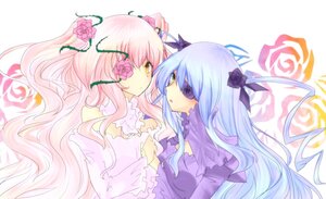 Rating: Safe Score: 0 Tags: 2girls barasuishou dress eyepatch flower hair_flower hair_ornament image kirakishou long_hair multiple_girls pair pink_flower pink_hair pink_rose purple_rose red_rose ribbon rose thorns yellow_eyes User: admin