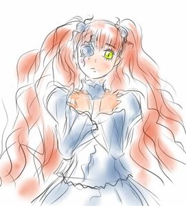 Rating: Safe Score: 0 Tags: 1girl blush dress frills green_eyes hair_ornament image kirakishou long_hair long_sleeves looking_at_viewer pink_hair simple_background sketch solo twintails white_background User: admin