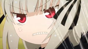 Rating: Safe Score: 0 Tags: 1girl anger_vein angry bangs clenched_teeth eyebrows_visible_through_hair face grin image long_hair looking_at_viewer red_eyes smile solo suigintou teeth User: admin