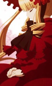 Rating: Safe Score: 0 Tags: 1girl blonde_hair bow closed_eyes dress drill_hair flower hair_flower hair_ornament image long_hair long_sleeves pink_bow red_dress red_flower red_rose rose shinku solo twintails User: admin