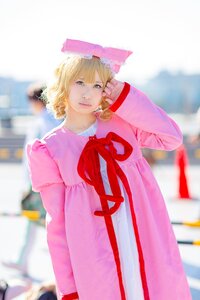 Rating: Safe Score: 0 Tags: 1girl 3d blonde_hair blue_eyes blurry blurry_background blurry_foreground depth_of_field dress hinaichigo lips long_sleeves photo pink_dress realistic ribbon solo standing User: admin