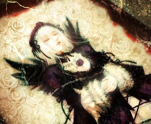 Rating: Safe Score: 0 Tags: 1girl closed_eyes commentary_request dress flower funakura hairband image long_hair long_sleeves lying photoshop_(medium) rose rozen_maiden silver_hair solo suigintou white_flower white_hair white_rose wings User: admin