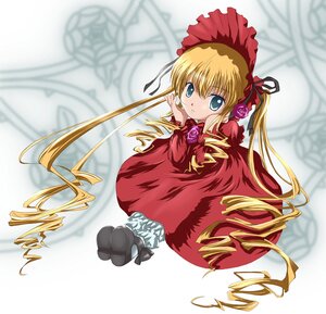 Rating: Safe Score: 0 Tags: 1girl blonde_hair blue_eyes bonnet bow dress drill_hair flower full_body image long_hair long_sleeves looking_at_viewer pink_rose red_capelet red_dress ringlets rose shinku solo twin_drills twintails very_long_hair User: admin