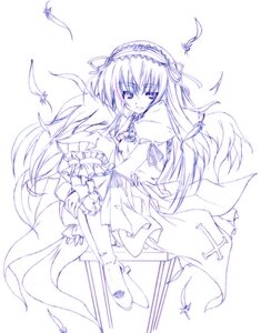 Rating: Safe Score: 0 Tags: 1girl boots dress feathered_wings feathers floating flower frills full_body hairband image long_hair long_sleeves looking_at_viewer monochrome purple_theme ribbon rozen_maiden sen_(astronomy) simple_background sketch solo striped suigintou vertical_stripes very_long_hair white_background wings User: admin