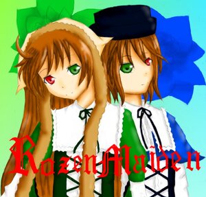 Rating: Safe Score: 0 Tags: 2girls brown_hair dress green_background green_dress green_eyes hat head_scarf heterochromia image long_hair long_sleeves looking_at_viewer multiple_girls pair red_eyes siblings simple_background sisters smile souseiseki suiseiseki twins User: admin