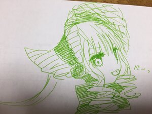 Rating: Safe Score: 0 Tags: 1girl bangs eyebrows_visible_through_hair green_eyes image looking_at_viewer monochrome photo portrait shinku simple_background solo traditional_media User: admin