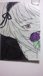 Rating: Safe Score: 0 Tags: 1girl black_ribbon flower hair_ribbon image looking_at_viewer pink_eyes pink_flower pink_rose purple_flower purple_rose ribbon rose simple_background solo suigintou User: admin