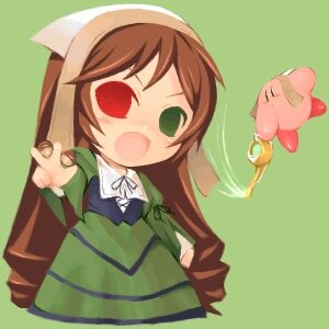 Rating: Safe Score: 0 Tags: 1girl :o blue_dress brown_hair collar dress green_background green_dress green_eyes head_scarf image long_hair long_sleeves open_mouth red_eyes simple_background solo suiseiseki very_long_hair User: admin