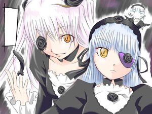 Rating: Safe Score: 0 Tags: 3girls auto_tagged choker costume_switch dress eyepatch feathers flower frills image long_hair long_sleeves looking_at_viewer multiple_girls rose smile suigintou upper_body wings yellow_eyes User: admin