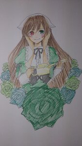 Rating: Safe Score: 0 Tags: 1girl blue_flower blue_rose brown_hair cup dress flower green_dress green_eyes heterochromia image long_hair long_sleeves looking_at_viewer red_eyes rose simple_background smile solo suiseiseki teacup traditional_media very_long_hair watering_can yellow_flower yellow_rose User: admin