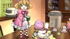 Rating: Safe Score: 0 Tags: 1girl :d blonde_hair book bow chair cup dress food green_eyes hina_ichigo hinaichigo image indoors mug open_mouth pink_bow pink_dress smile solo table teacup teapot twintails User: admin