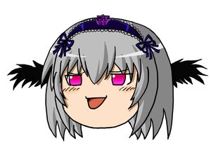 Rating: Safe Score: 0 Tags: 1girl auto_tagged black_wings blush feathered_wings feathers hairband image open_mouth pink_eyes silver_hair simple_background smile solo suigintou white_background wings User: admin