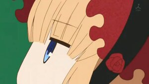 Rating: Safe Score: 0 Tags: 1girl bangs blonde_hair blue_eyes blunt_bangs close-up eyebrows_visible_through_hair flower hat image red_flower red_rose rose shinku simple_background solo User: admin