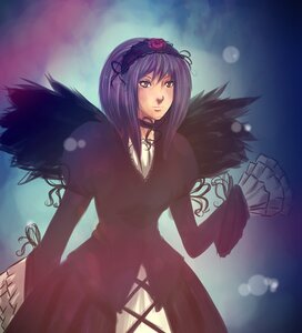 Rating: Safe Score: 0 Tags: 1girl black_wings dress frills hairband image long_hair long_sleeves looking_at_viewer solo suigintou wings User: admin