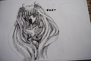 Rating: Safe Score: 0 Tags: 1girl auto_tagged flower greyscale hair_flower hair_ornament image kirakishou long_hair monochrome monster_girl solo traditional_media very_long_hair User: admin