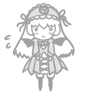 Rating: Safe Score: 0 Tags: 1girl blush chibi dress elbow_gloves full_body hairband image long_hair monochrome solo striped suigintou vertical_stripes very_long_hair white_background wings User: admin