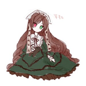 Rating: Safe Score: 0 Tags: 1girl brown_hair dress frills green_dress green_eyes head_scarf heterochromia image long_hair long_sleeves looking_at_viewer red_eyes simple_background solo suiseiseki twintails very_long_hair white_background User: admin