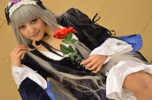 Rating: Safe Score: 0 Tags: 1girl bangs blunt_bangs closed_mouth flower lace lips lolita_fashion long_hair long_sleeves looking_at_viewer nail_polish smile solo suigintou User: admin