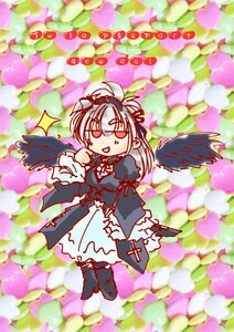 Rating: Safe Score: 0 Tags: 1girl :d apron dress frills full_body grey_hair image long_sleeves looking_at_viewer open_mouth rainbow ribbon smile solo standing suigintou wings User: admin