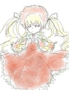 Rating: Safe Score: 0 Tags: 1girl bangs blonde_hair dress frills hair_ribbon image long_hair long_sleeves ribbon shinku solo very_long_hair User: admin