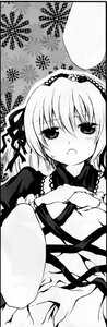 Rating: Safe Score: 0 Tags: 1girl blush greyscale image long_sleeves monochrome open_mouth ribbon solo suigintou User: admin