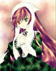 Rating: Safe Score: 0 Tags: 1girl brown_hair dress frills green_dress green_eyes heterochromia image long_hair long_sleeves looking_at_viewer red_eyes solo suiseiseki very_long_hair User: admin