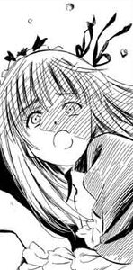 Rating: Safe Score: 0 Tags: 1girl blush greyscale hair_ribbon image long_hair looking_at_viewer monochrome open_mouth ribbon simple_background solo suigintou upper_body white_background User: admin