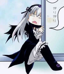 Rating: Safe Score: 0 Tags: 1girl black_dress black_wings dress frills hairband image long_hair long_sleeves open_mouth ribbon silver_hair solo standing suigintou wings User: admin