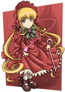 Rating: Safe Score: 0 Tags: 1girl blonde_hair blue_eyes bonnet bow bowtie dress flower full_body green_bow green_neckwear image long_hair long_sleeves looking_at_viewer pantyhose red_dress rose shinku shoes sidelocks solo standing twintails very_long_hair User: admin