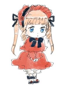 Rating: Safe Score: 0 Tags: 1girl blonde_hair bloomers blue_eyes bonnet bow bowtie capelet dress drill_hair full_body image long_hair long_sleeves red_dress rose shinku simple_background solo standing twin_drills twintails white_background User: admin