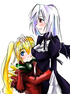 Rating: Safe Score: 0 Tags: 2girls blonde_hair blue_eyes blush dress drill_hair hand_on_another's_head height_difference hug image long_hair long_sleeves multiple_girls pair red_dress red_eyes shinku simple_background suigintou twintails very_long_hair white_background wings yuri User: admin