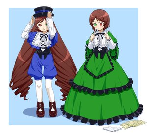 Rating: Safe Score: 0 Tags: 2girls auto_tagged blush brown_hair commentary_request costume_switch dress drill_hair frills green_eyes hat heterochromia ichikawa_masahiro image long_hair long_sleeves multiple_girls pantyhose red_eyes ribbon rozen_maiden short_hair siblings sisters souseiseki suiseiseki top_hat twins underwear very_long_hair white_legwear User: admin