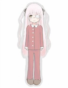 Rating: Safe Score: 0 Tags: 1girl barasuishou blunt_bangs blush glasses hair_ribbon image long_hair long_sleeves pink_hair ribbon solo standing striped twintails very_long_hair User: admin