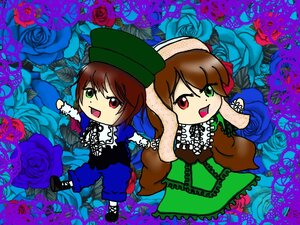 Rating: Safe Score: 0 Tags: 2girls blue_flower blue_rose brown_hair dress flower green_dress green_eyes hat heterochromia image long_hair multiple_girls open_mouth pair purple_flower purple_rose red_eyes red_flower red_rose rose short_hair siblings sisters smile souseiseki suiseiseki thorns twins watering_can yellow_rose User: admin