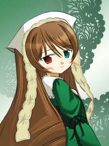 Rating: Safe Score: 0 Tags: 1girl artist_request auto_tagged braid brown_hair dress frills green_dress green_eyes hat head_scarf heterochromia image long_hair long_sleeves looking_at_viewer looking_back outdoors photoshop_(medium) red_eyes rozen_maiden solo suiseiseki very_long_hair User: admin